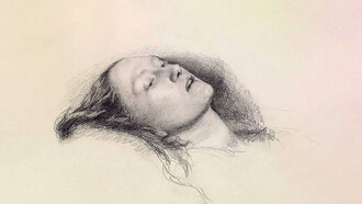 John Everett Millais, "Study for Ophelia", 1852, featuring Elizabeth Siddal as the model