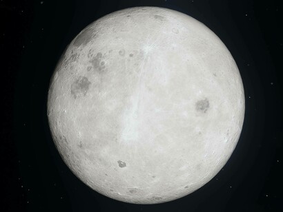A zoomed-in capture of the full moon