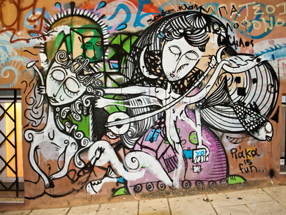 Atenas. Las paredes del barrio de Exarchia