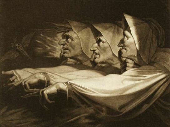 Illustration to 'Tam O'Shanter' by Robert Burns. Study for an Engraving, John Faed Brush, dark brown wash and white heightening on paper 6.40 x 8.50 cm, © National Galleries of Scotland