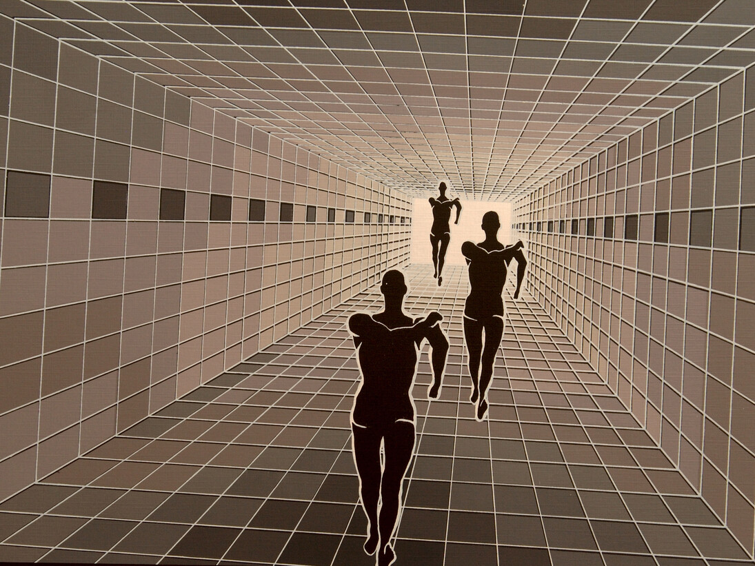 Victor Vasarely, Study of the Perspective, 1935, serigraph