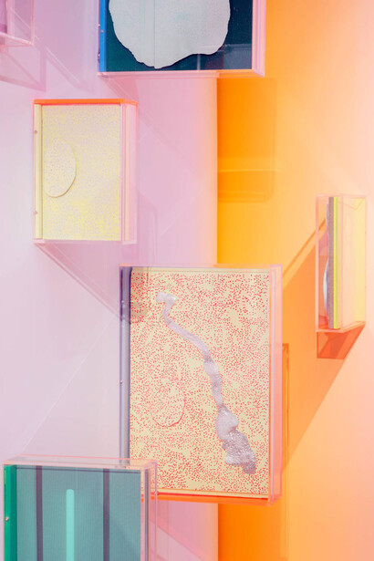 Marleen Sleeuwits, Re-surface, painting in exhibition. Courtesy of Galerie Bart