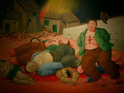 Pintura de la serie 'La violencia en Colombia' por el pintor Fernando Botero