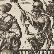 Daniel Hopfer the Elder, Death and the devil with two women (detail), ca. 1515. Courtesy of the Museum of Fine Arts