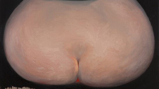 The Naughty Artist (My Bulgarian Gallerist's Butt), 2014, oil on canvas, 97 x 130 cm