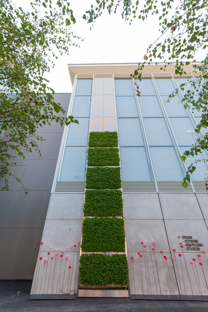 Interno ed esterno  torri del Padiglione Svizzero, © DFAE, Presenza Svizzera