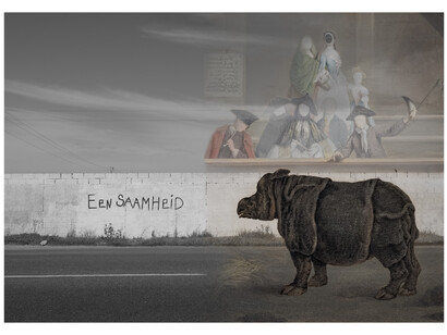 Lien Botha, In Afterland (Pietro Longhi), AP I/I, 2023, 210x297mm (unframed), digital photographic deconstruction/cotton rag paper. Courtesy of the artist and Barnard Gallery