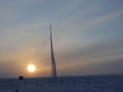 Torre americana in controluce