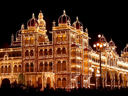 Mysore Palace by night
