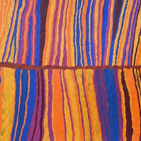 Judy Watson Napangardi, Mina mina jukurrpa (detail). Courtesy of Japingka Gallery
