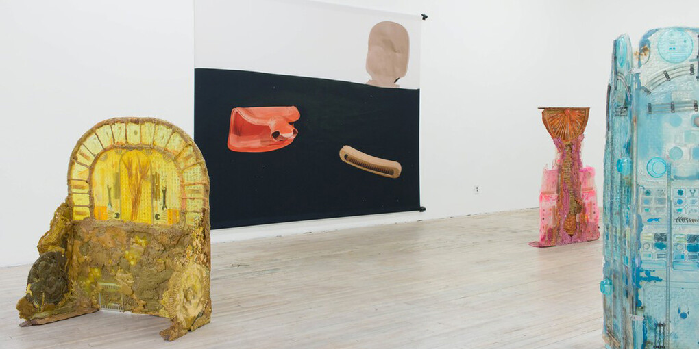 Bottle, Comb, Crutch, Wrench. Courtesy of 315 Gallery
