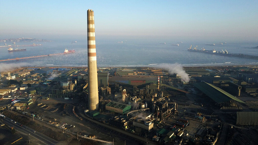 La Fundición Ventanas, de la compañía estatal chilena Codelco, la mayor cuprífera del mundo