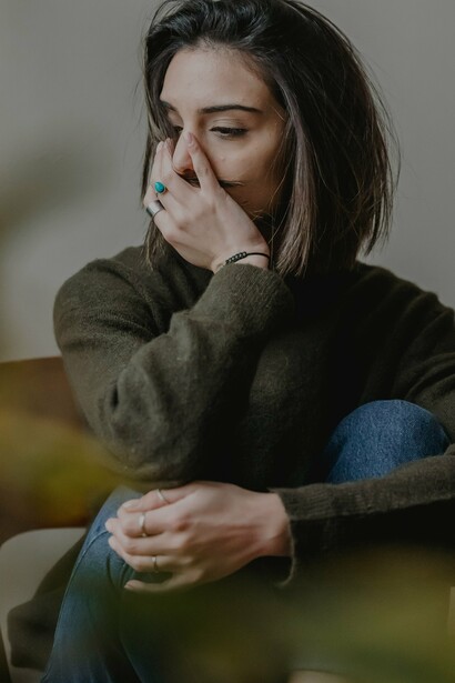 A woman who is grieving 