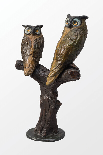 Family Group maquette 2005, 27×17 x12cm,  Polychromed Bronze edition 9 &2 artist proof copies