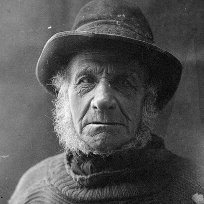 Olive Edis (1876-1955), Gilbert “Leather” Rook, 1905, Platinotype; 150 x 100 mm, Norfolk Museums & Archaeology Service, Cromer Museum