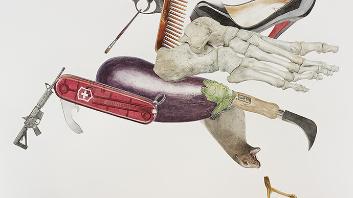 Alfred Steiner, Pegasus, 2014, Watercolor on paper, 43.5 x 63.5 inches