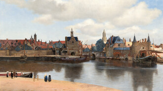 Johannes Vermeer; Vista de Delft 1660-61, Mauritshuis, La Haya (detalle)