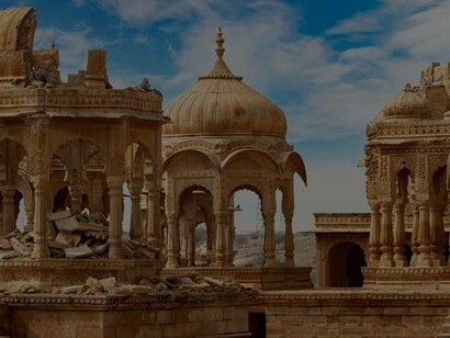 The majestic creations of architecture at Bada Bagh Jaisalmer, India