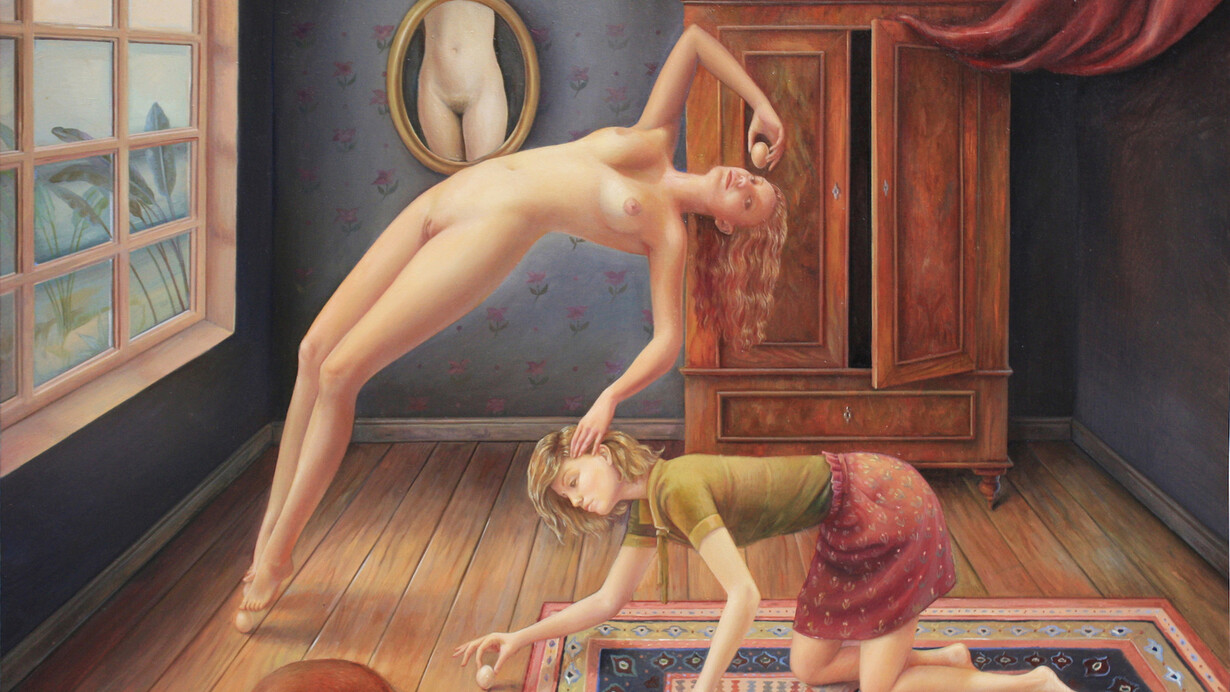 Ilaria Del Monte, L'armadio normanno,  olio su tela, 80 x 90 cm, 2013