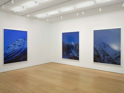 A study of blue mountains, exhibition view. Courtesy of Lehmann Maupin