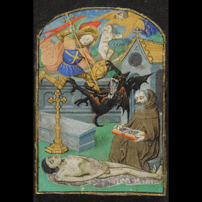 Seven miniatures from a breviary. Master of the Échevinage of Rouen. About 1470, Rouen. Sept miniatures taken from a manuscript breviary in Latin for the use of Rouen (?) or of Rome (?). Montreal, McGill University Library, Rare Books and Special Collections. Purchased by Gerhard R. Lomer, McGill University librarian, at the request of R. Cleveland Morgan, 1927. MS 102/1 to 102/7. Catalogue raisonné: notice no. 25.