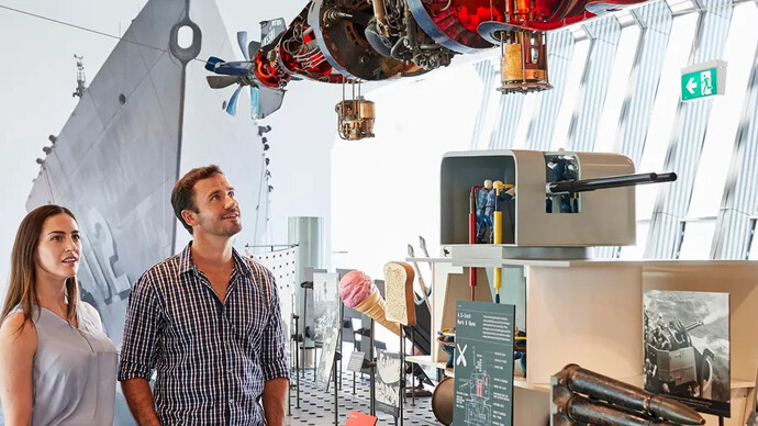 Action stations, exhibition view. Courtesy of the Australian National Maritime Museum