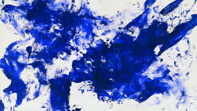 Yves Klein, Exhibition view. Courtesy of MUAC