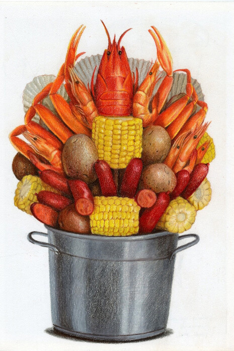 L. Song Wu, Seafood bouquet. Courtesy of Johansson Projects