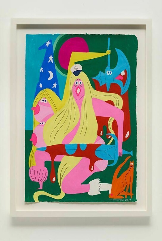Todd James, Beyond the Gates, 2013, Gouache & graphite on paper, 22 1/2 x 14 1/2 inches