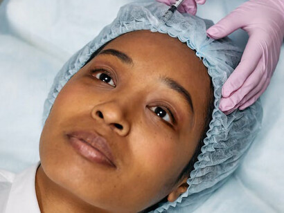 A Doctor administering Botox treatment to a woman