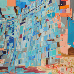 Yasemin Kackar Demirel, A Standard Walk (detail), Acrylic, ink, pen and spray paint on Canvas, 46 x 44, 2010