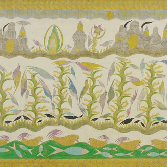 Springtime, pen & ink on paper, 37x62 1/2 in 94x158.8cm