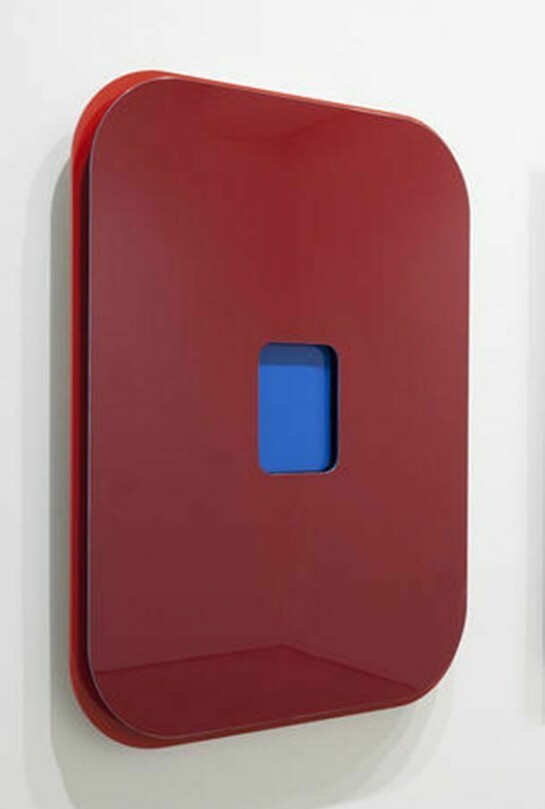 Gregory Johnston, Tableau Vivant II, Enamel on aluminum, 2014, 40 x 30 x 3.5 inches