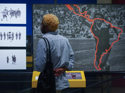 ¡Cancha brava! South American football in dispute, exhibition view. Courtesy of Museu do Futebol 