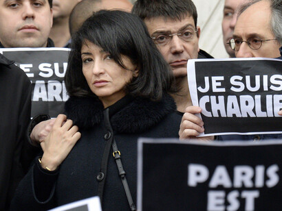 Manifestación en Paris en apoyo a Charlie Hebdo