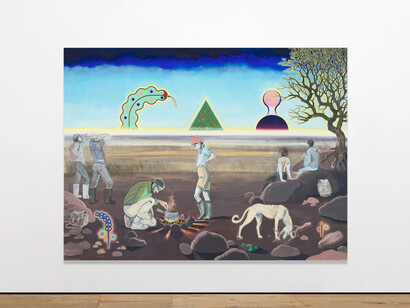 Charles Avery, The Eidola, pigs and blades of the Inner Vast, exhibition view. Courtesy of Grimm