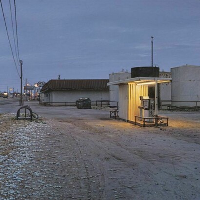 Rod Penner, Cotton Co-op, 2011, Acrylic on panel, 6 x 6 inches (15.2 x 15.2 cm)