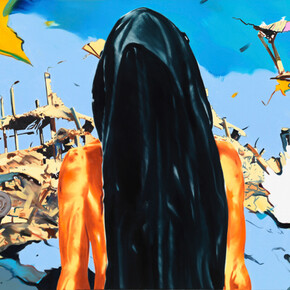 Norbert Bisky, Blast, 2015, Huile sur toile, 150 x 200 cm / 59 x 78 3/4 in. Courtesy of the artist and the gallery Daniel Templon, Paris and Brussels