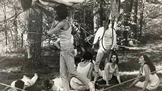 Carolee Schneemann, Water Light-Water Needle (Lake Mahwah) I, 1966, gelatin silver print, 17.7 x 23[photograph by Charlotte Victoria, courtesy of Hales Gallery, copyright the artist]