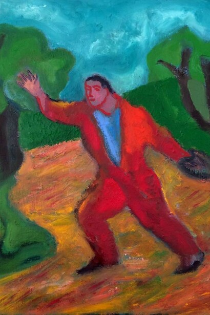 Sandro Chia, Inspiration Run, 2014, oil on canvas, 50 x 40 cm