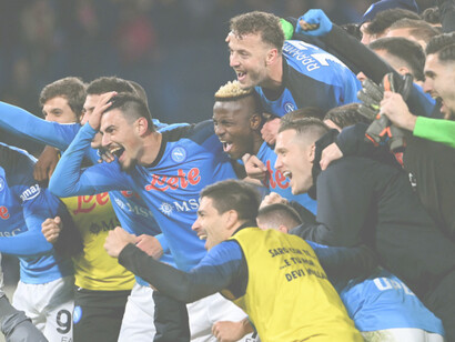 Il Napoli durante una partita di campionato