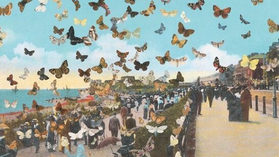 Peter Blake, The Butterfly Man in Eastbourne – Homage to Damien Hirst, 2011, Silkscreen print, Edition of 100