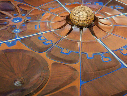 Modello della città di Auroville che vuole essere il ponte tra passato e futuro