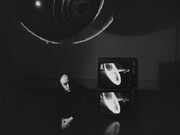 Aldo Tambellini in simultaneous TV environment, Photo: Rodriguez-Rispoli