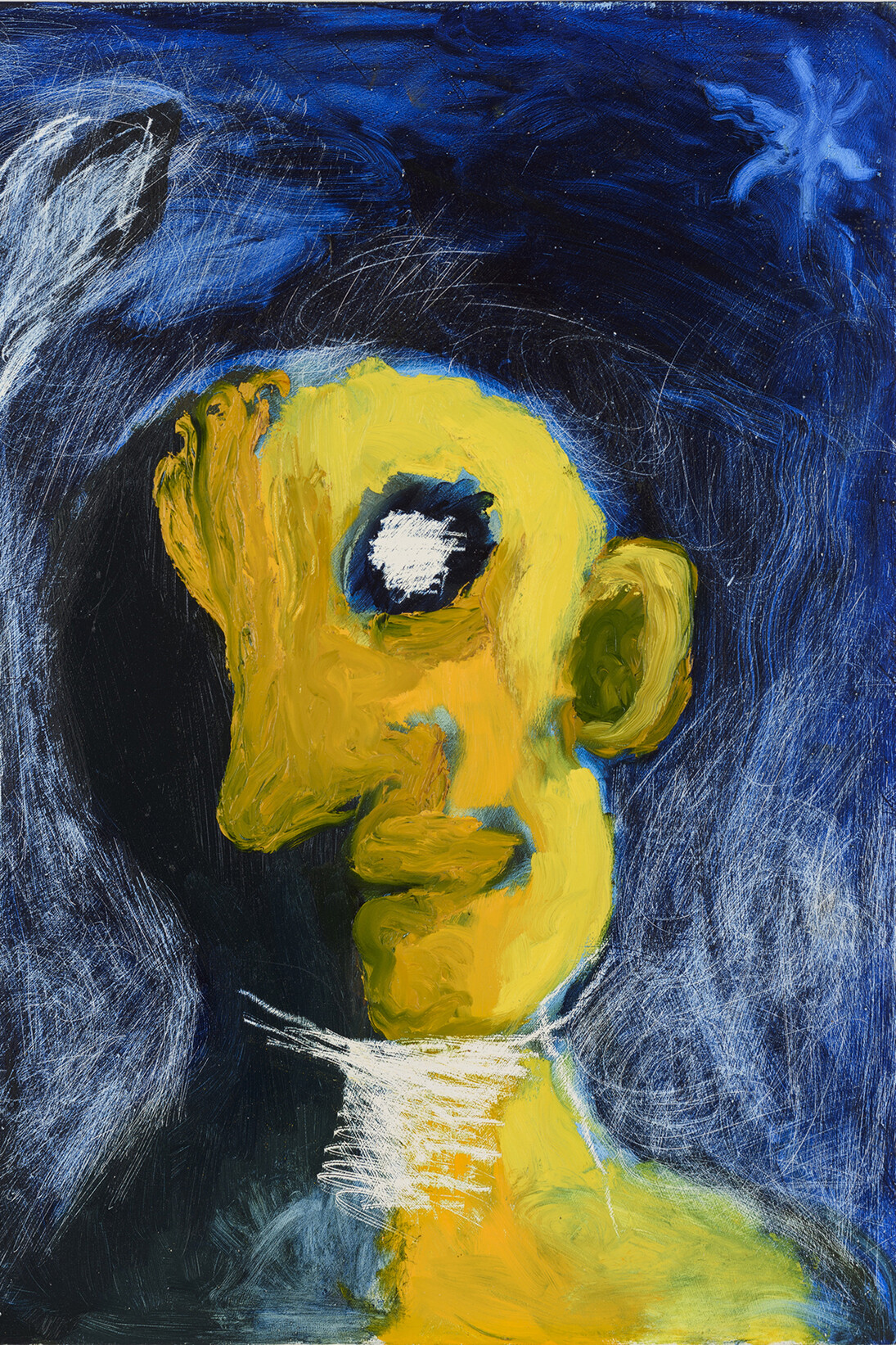Ken Kiff, Yellow Head, Night, 1989, Oil on board, 65 x 54 cm. / 251/2 x 211/4 in.