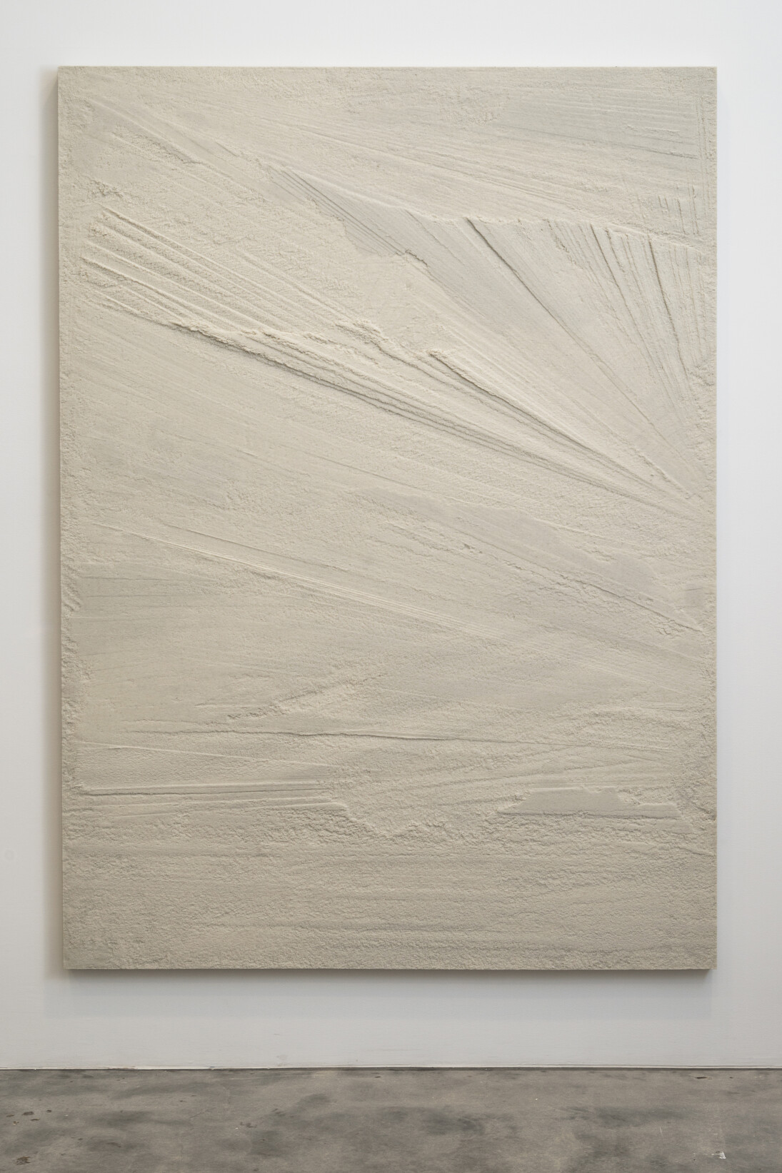 Fernando Mastrangelo, I Could Die A Thousand Times, 
2015, Sand, 84x60 inches (213.4 x 152.4 cm). Courtesy Mike Weiss Gallery, New York