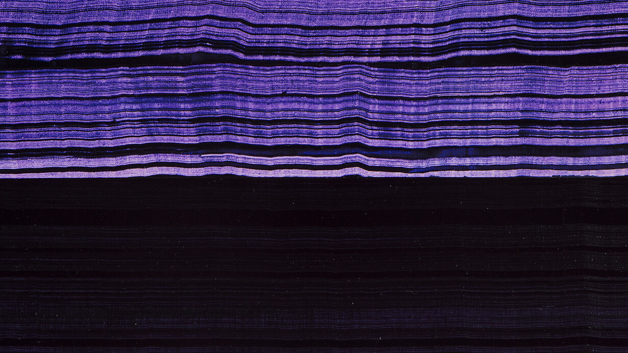 Ricardo Mazal, “Violet Blue and Black 1” (detail), oil on linen, 23 x 24 inches