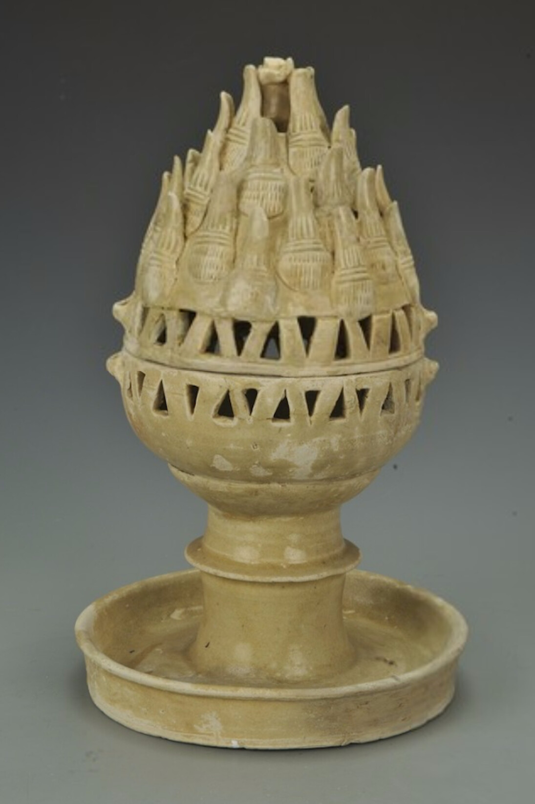 Unknown Artist, Celadon incense burner, 317-420. Courtesy of China Institute Gallery