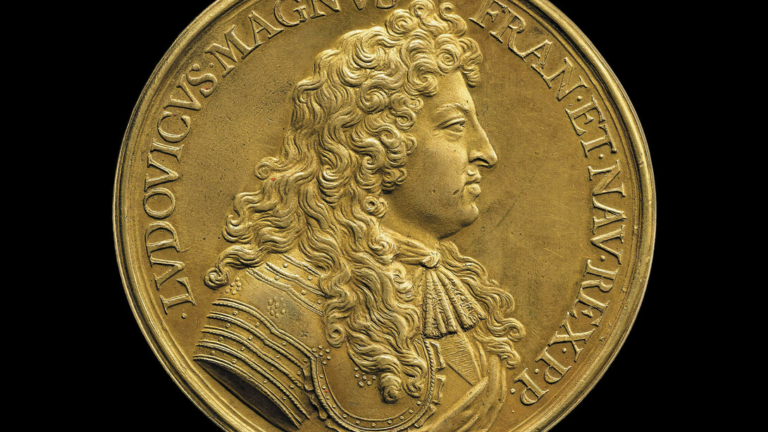 Nec Pluribus Impar, Designed by Jean Warin, 1672, Louis XIV as the sun warming the earth and the inscription means ‘not unequal to many’ which was his motto © The Trustees of the British Museum
