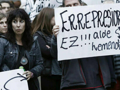 Manifestación contra la excarcelación de los jóvenes de Altsasu